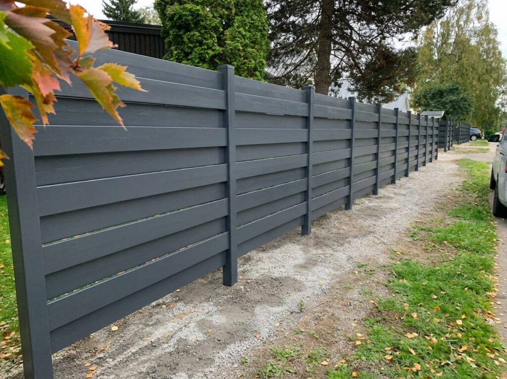 Vinyylitalo harmaa aita 3